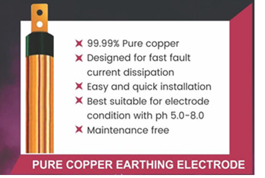 Pure Copper Earthing Electrode