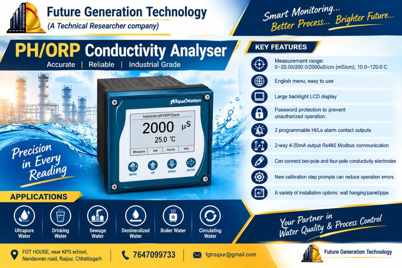 pH, ORP & Conductivity Analyser